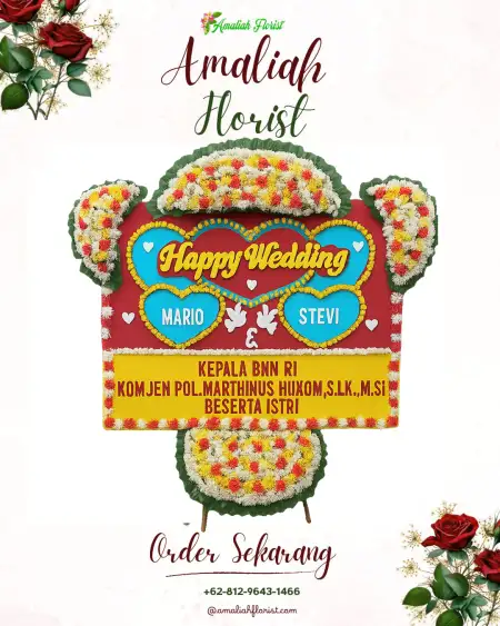 Papan Bunga Pernikahan Rambatan
